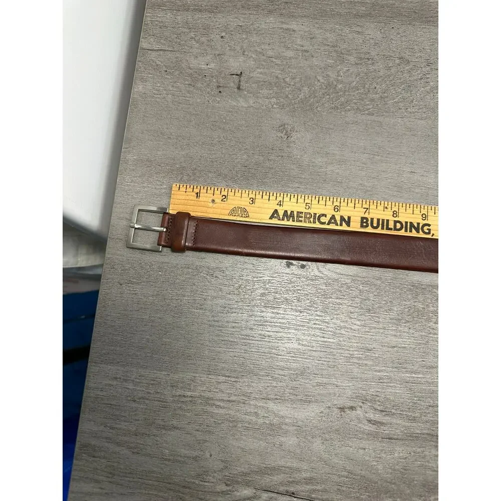 Banana Republic Men's Classic Full Grain Italian Leather Dress Belt Brown 36